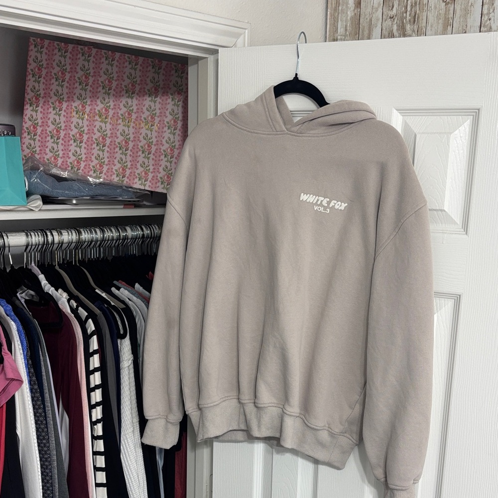 White Fox Boutique Cream Hoodie